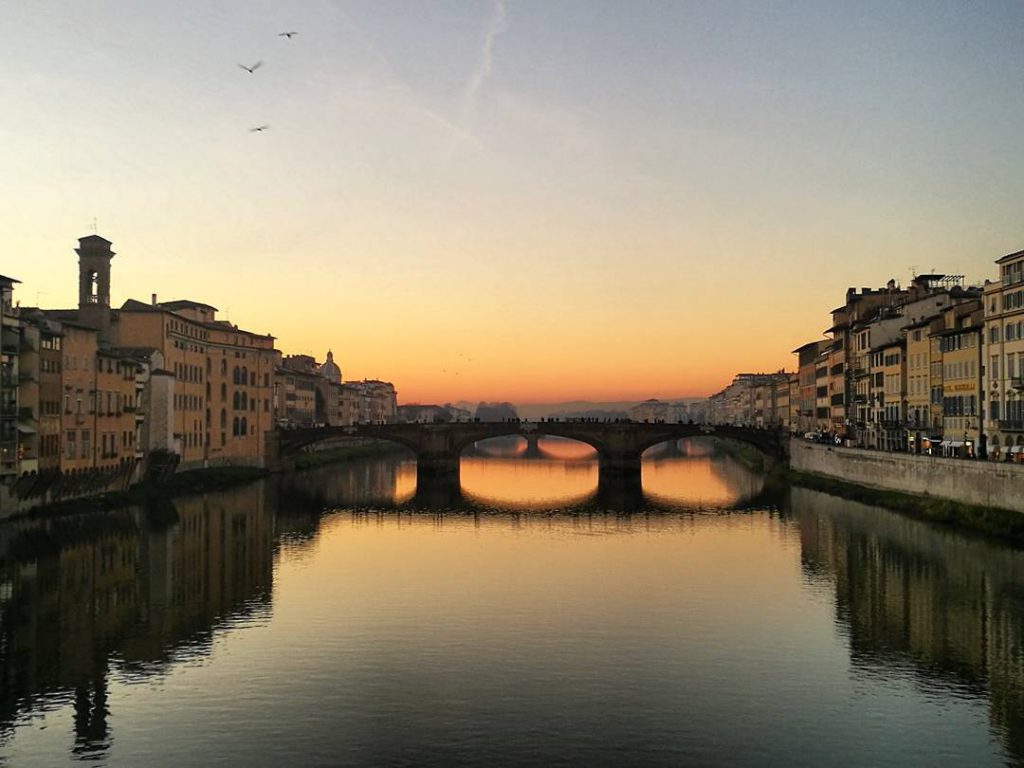 River Arno Florence by dawn