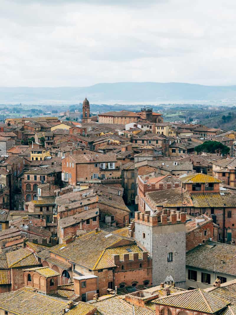 Overview of Siena, Tuscany, Italy